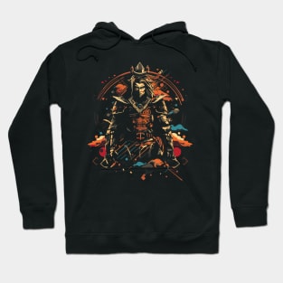 Japanese Artwork in Modern Design Style Hoodie